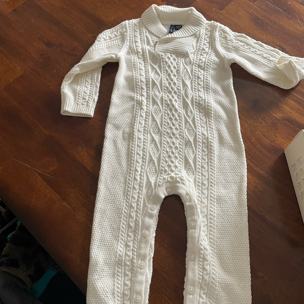 Janie and jack baby boys one piece sweater outfit